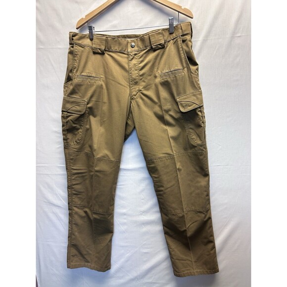 5.11 Tactical Mens Taclite Ripstop Cargo Pants Dark Khaki Size 38x32 Double Knee - Picture 3 of 9